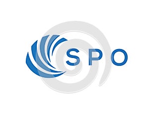 SPO letter logo design on white background. SPO creative circle letter logo concept.