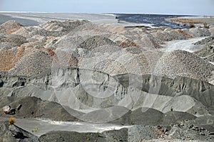 Spoil heaps at the Premier diamond mine in Cullinan, South Africa