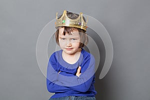 Spoilt kid concept for child power