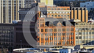 spokane downtown aerial view day autumn