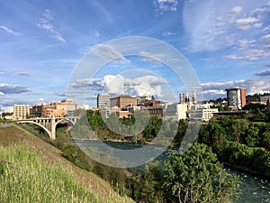 Spokane and River from Kendall Yards photo