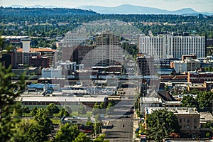 Spokane washington city skyline and spokane valley views