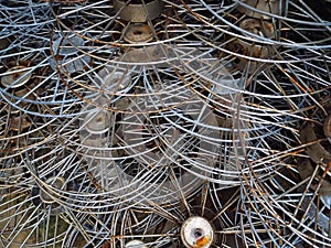 Spoke wheel.That was left to be scraped as scrap.