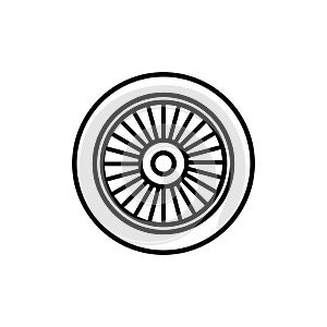 Spokes wheel Logo Vector Icon for your company