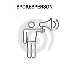 Spokesperson icon - person in a marketing position networks & co