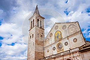 Spoleto Cahtedral with clouds