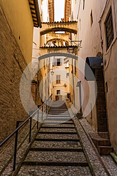 Spoleto city street Umbria landmark italy