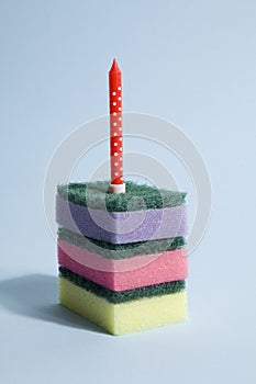 Sponge cake rainbow