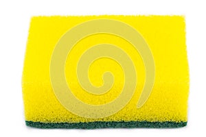 Sponge for dishes washing isolated on white