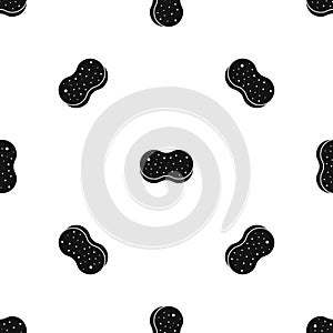 Sponge foam pattern seamless black