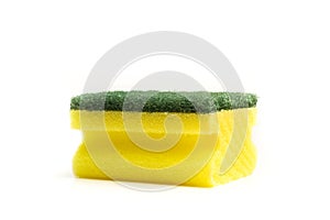 Sponge with scouring pad