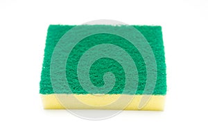 Sponges for dishwashing on white background