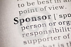 definition of the word sponsor photo