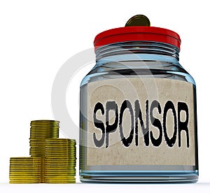 Sponsor Jar Shows Sponsorship Benefactor And Giving photo