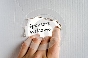 Sponsors welcome text concept