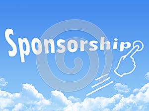 Sponsorship message cloud shape