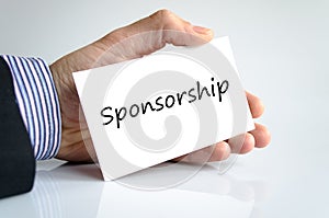 Sponsorship text concept photo