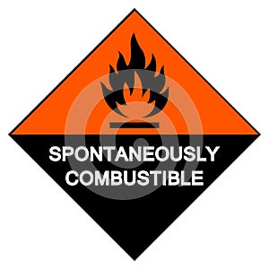 Spontaneously Combustible Symbol Sign, Vector Illustration, Isolate On White Background Label. EPS10