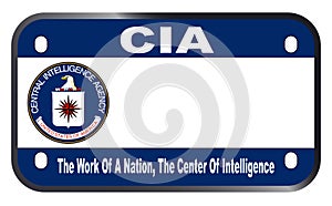 Spoof CIA Motorcycle License Plate