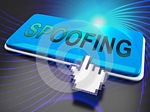 Spoofing Attack Cyber Crime Hoax 3d Rendering