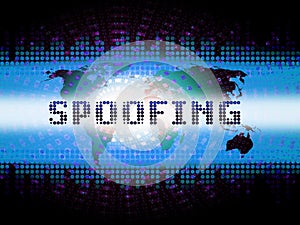 Spoofing Attack Cyber Crime Hoax 2d Illustration photo