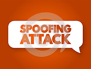 Spoofing Attack - situation in which a person or program successfully identifies as another by falsifying data, text message