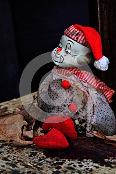 Spooky Abandoned Clown Doll