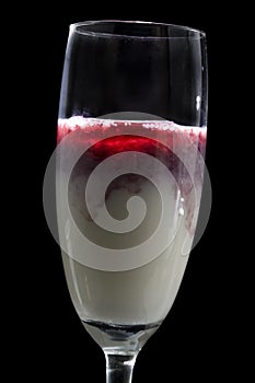 Spooky cocktail with blood