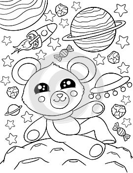 Spooky coloring page, Horror coloring page, Goth coloring page, Kawaii coloring page