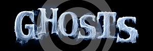 Spooky Ghost Style Halloween Word Graphic Title Logo