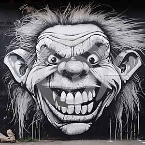 Spooky Graffiti Mural By Robert Ettling: Grotesque Caricatures In London