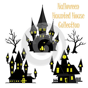 Spooky Halloween haunted house collection