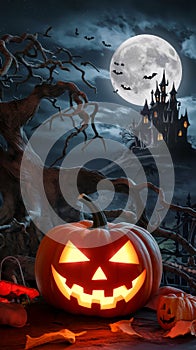 Spooky halloween haunted night wallpaper for free