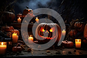 spooky halloween scene