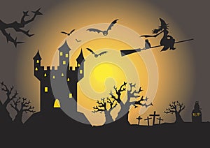 Spooky haunted house