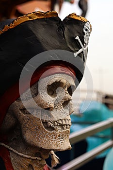 Spooky Mysterious Caribbean Head Sea Pirate Captain