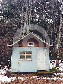 Aterrador viejo cabina 