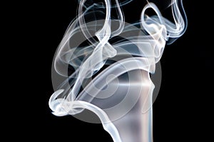 Dancing with the air: smoke from incense photo