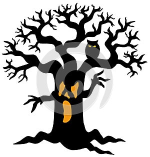 Spooky tree silhouette
