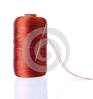 Spool of Silk Threads with Needle