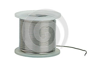 Spool of soldering alloy