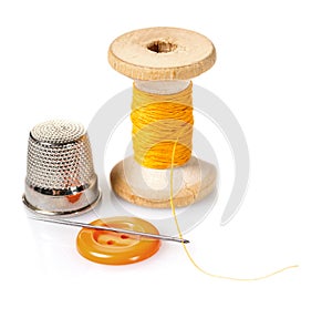 Spool of thread and buttons