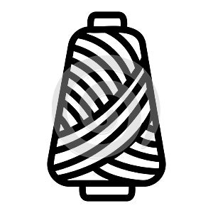 Spool of threads line icon, sewing tools concept. Vector graphics. Threads conical spool, knitting accessory sign on