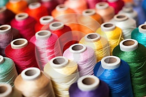 spools of multicolored threads