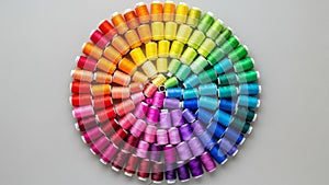 Neatly organized creating a visually appealing gradient effect on a