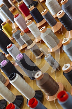 Spools of thread for clothes manufacturing