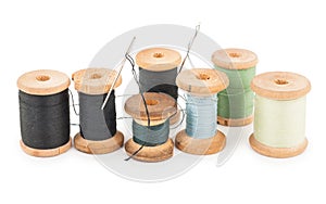 Spools of thread with needle