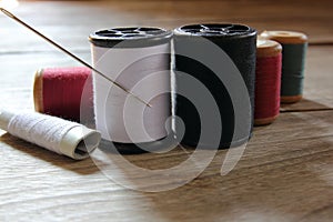 Spools of thread