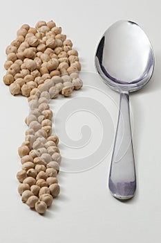 Chickpeas, spoon plate