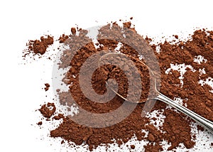 Spoon with cocoa powder